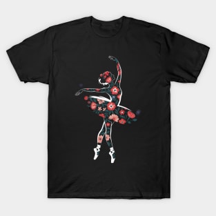 Ballet Flowers Plie Dancing Humor Dancer Sarcastic T-Shirt